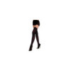Collant noir opaque haut filet 